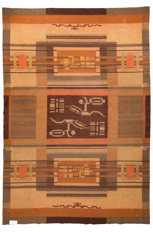 Hårgarnsmatta, 1930-tal. Ca 350x250 cm.