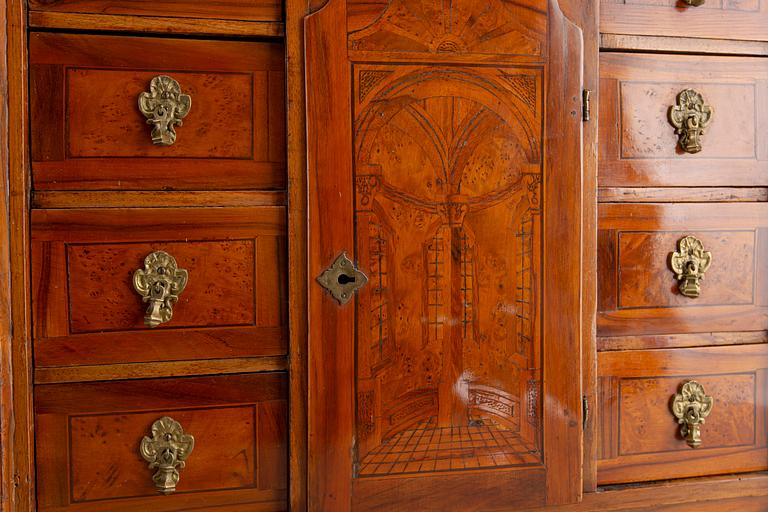 An 18/19th century cabinet, according to information Prague, Czech Republic.