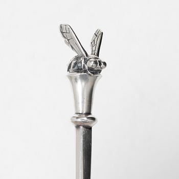 Barbro Littmarck, Honey spoon, silver, W.A Bolin, Stockholm 1988.