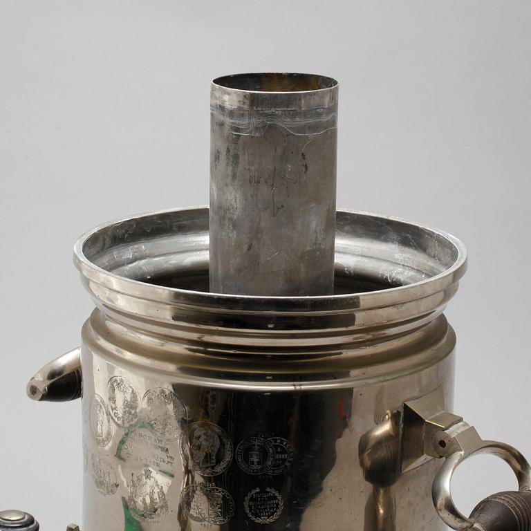 A metal samovar, Tula, Russia, early 20th century.