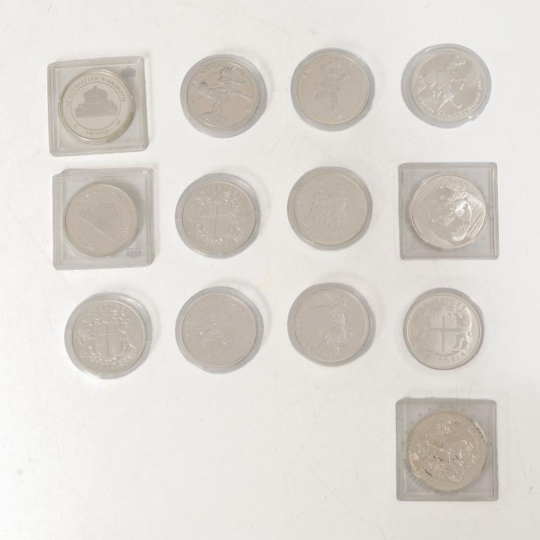 15 silver coins.