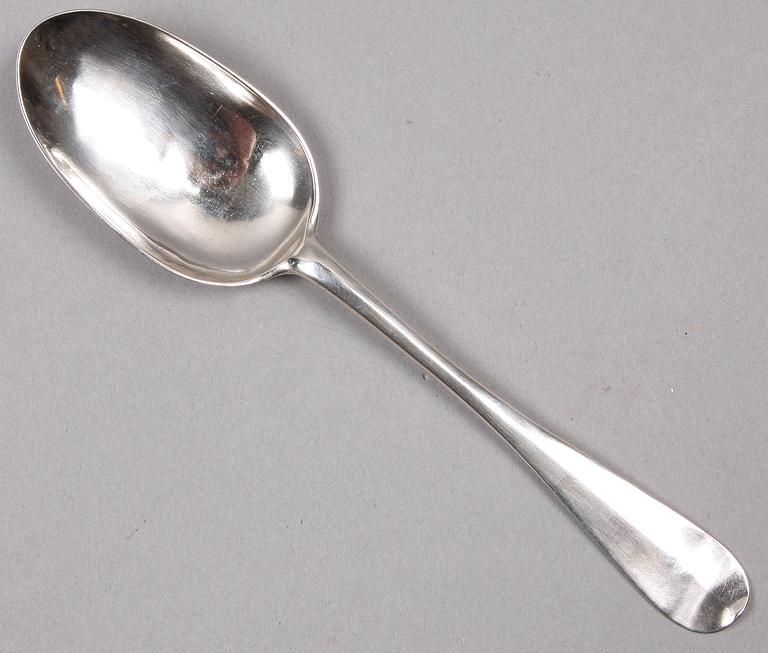 MATSKED, silver, Johan Friedrich Steltzner Malmö 1730.