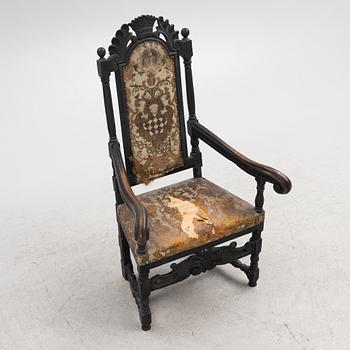 A Swedish Baroque armchair, circa 1700.