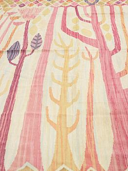 Kerstin Ekengren, DRAPES, 1 pair, flat woven, ca 341,5 x 264 respektive 336,5 x 262,5 cm, one signed KE 1953 (Kerstin Ekengren).