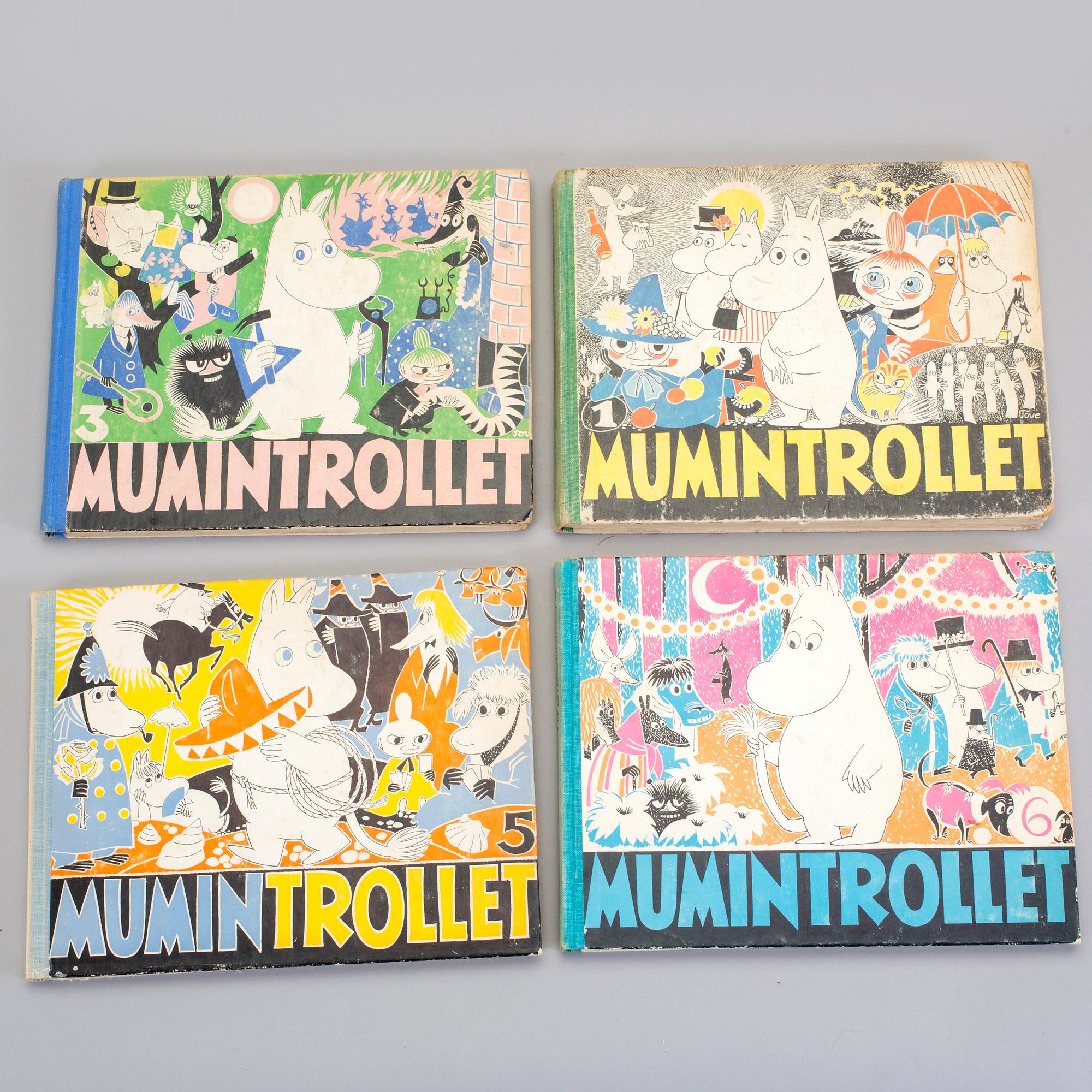 PARTI BARNBÖCKER, 10 st, mestadels Tove Jansson, bland annat "Det osynliga barnet", Almqvist & Wiksell, 1962".
