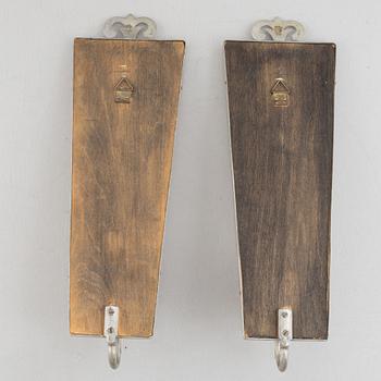 A pair of mirror vwall sconces, Svenskt Tenn, 1930.