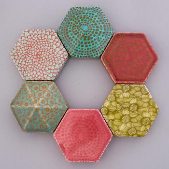 HEINI RIITAHUHTA, a porcelain 'Hexagon relief' signed Heini Riitahuhta 2012.