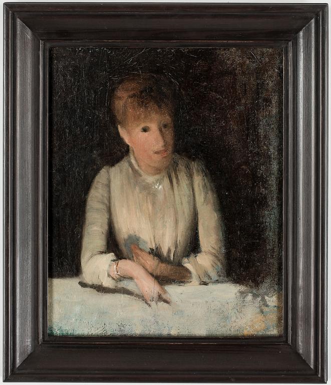 ROBERT THEGERSTRÖM, Olja på fransktillverkad duk, intygad av Elin Thegerström á tergo.