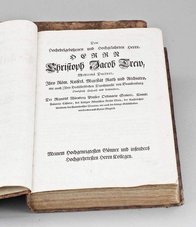 BOKVERK, 2 volymer, Band I och II, "Das englische Gartenbuch oder Philipp Millers Gärtners der...", Nürnberg 1750-51.