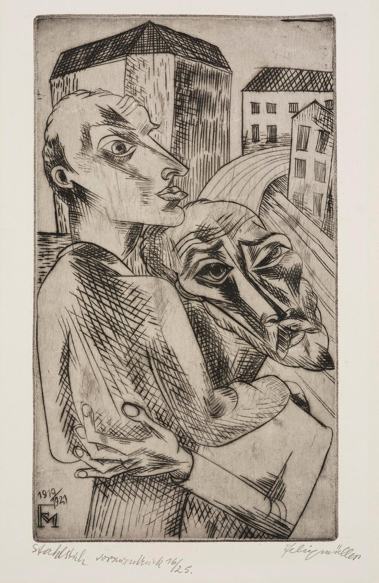 Conrad Felixmüller, "Freunde".