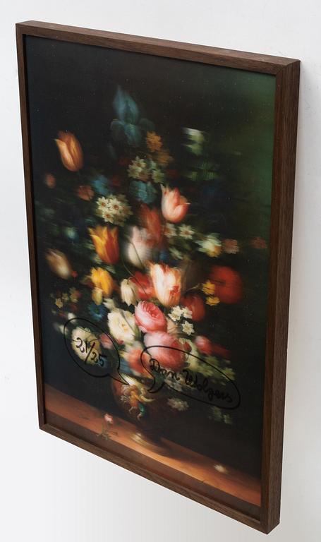 Dan Wolgers, 3D image with Wolgers’ signature and speech bubble. Numbered 21/25, but each image is unique.
