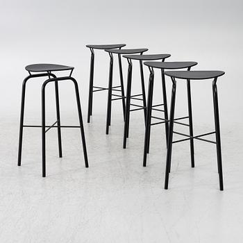 Mathieu Matégot, six 'Nagasaki' barstools, Gubi.