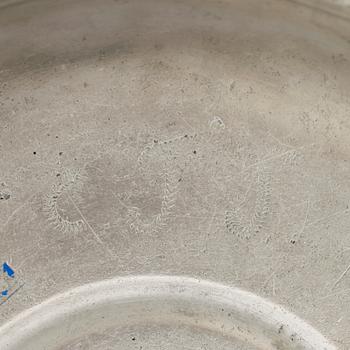 DOPSKÅL, tenn, Petter Åberg, Stockholm 1759.