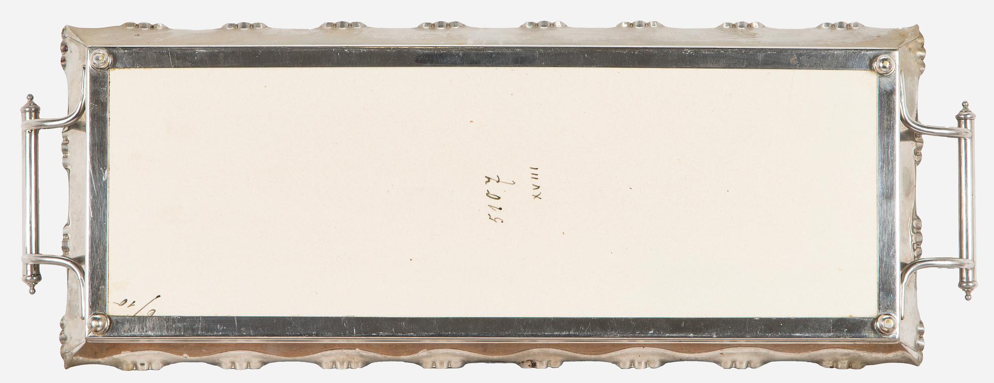Carl Sigmund Luber, an Art Nouveau tray, Johann Von Schwarz, early 20th century.