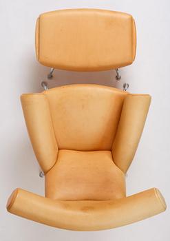 Hans J. Wegner, an “Ox Chair” with footstool, Erik Jørgensen, Denmark.