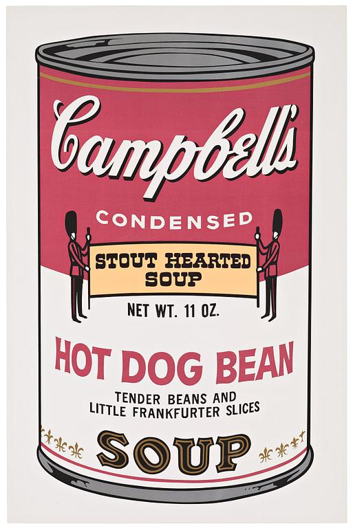 Andy Warhol, "Hot Dog Bean" ur "Campbell's Soup II".