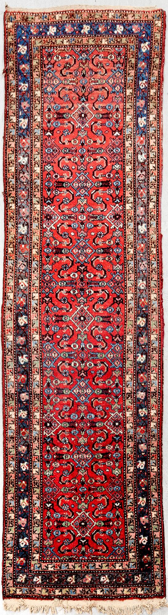 A semiantique Hamadan runner ca 202x95 cm.
