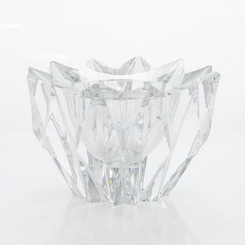 Aimo Okkolin, skål, "Näckros", signerad Aimo Okkolin, Riihimäen Lasi Oy.