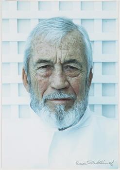 Ewa Rudling, fotografi, C-print, föreställande John Huston, signerat.