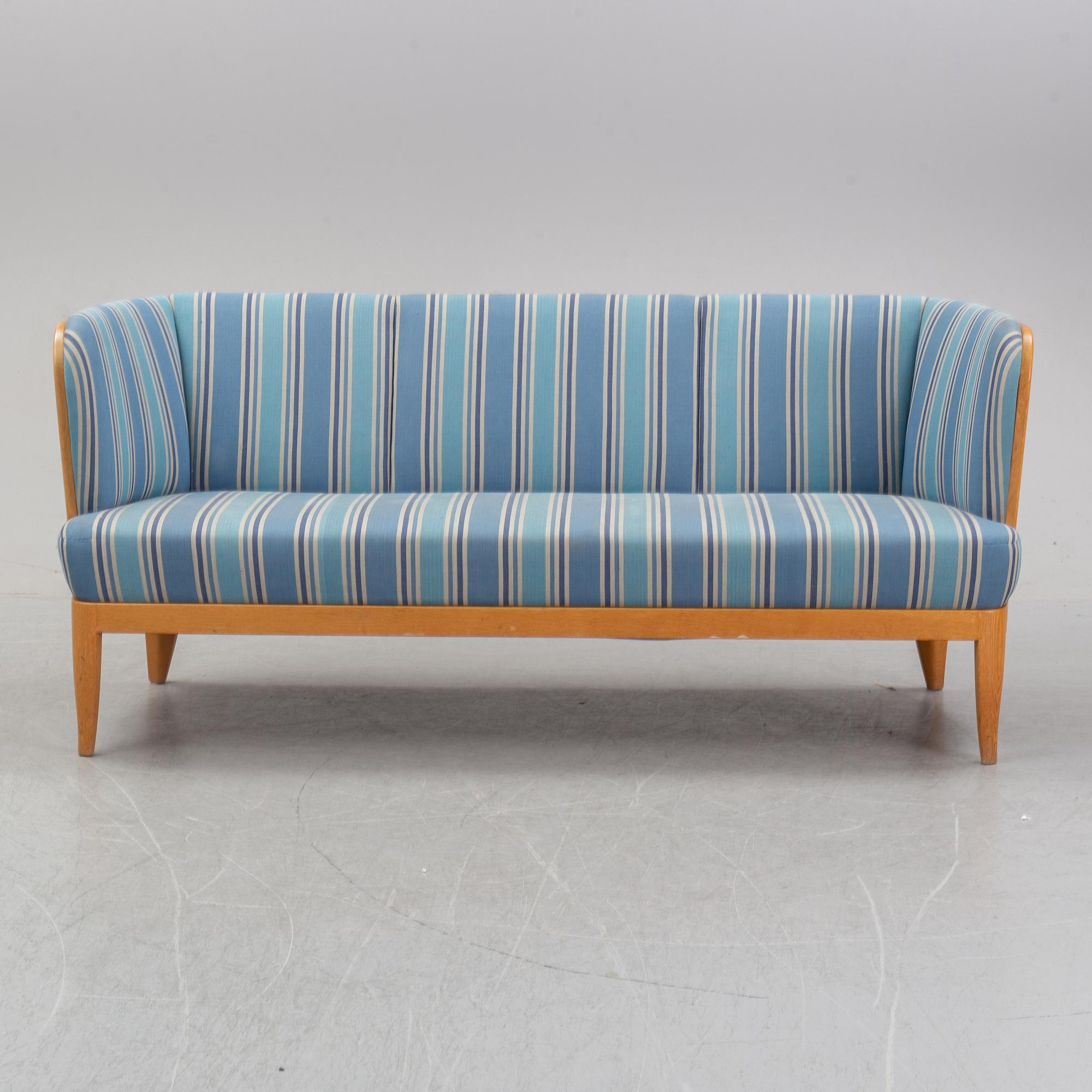 An 'Ulla' oak sofa by Carl Malmsten, 1964.