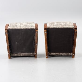 A pair of armchairs, 1930s-40s.