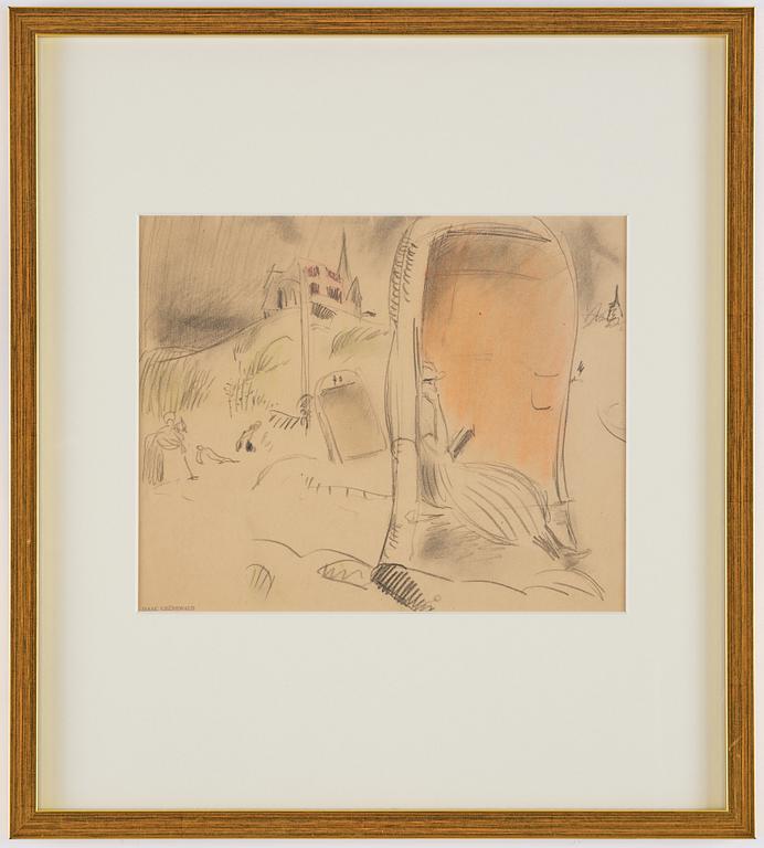 Isaac Grünewald, Woman reading in a beach hut.