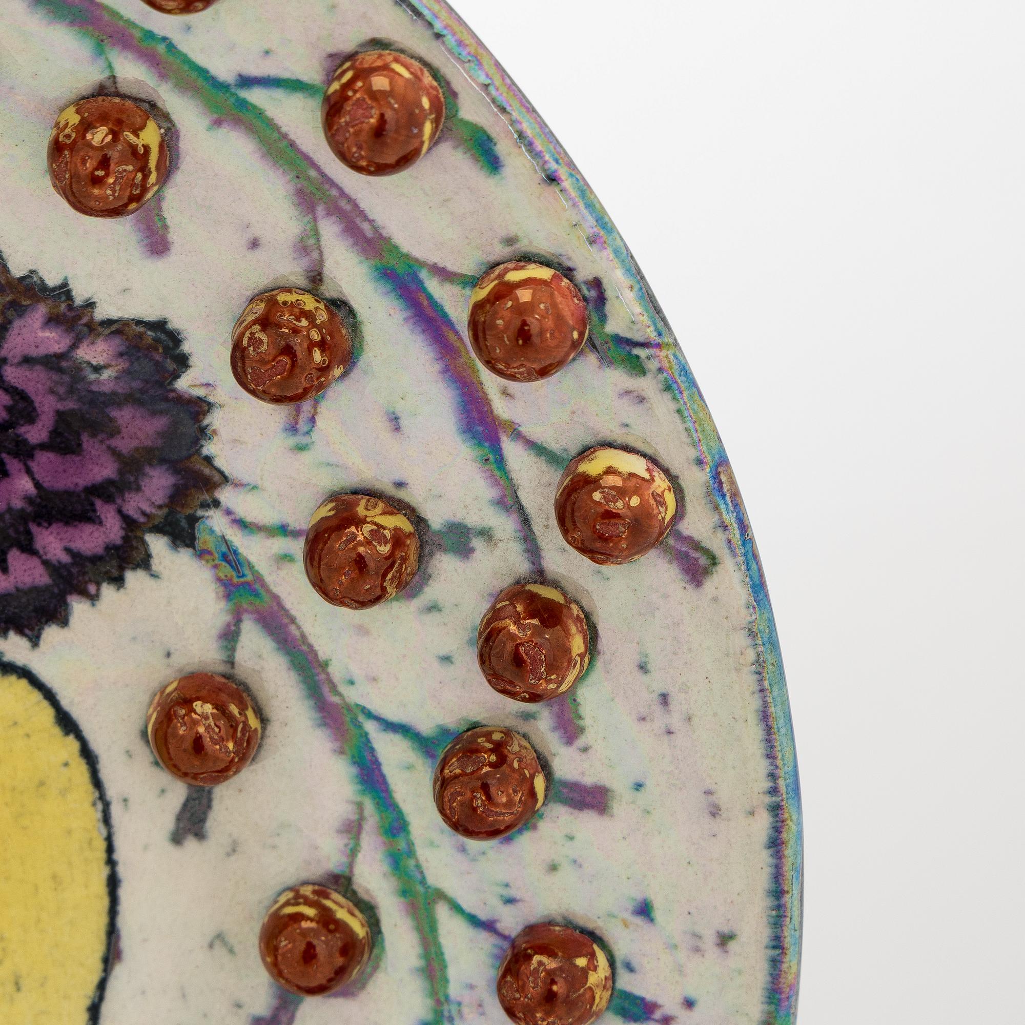 Birger Kaipiainen, Decorative dish, ceramic, signed Kaipiainen Arabia.