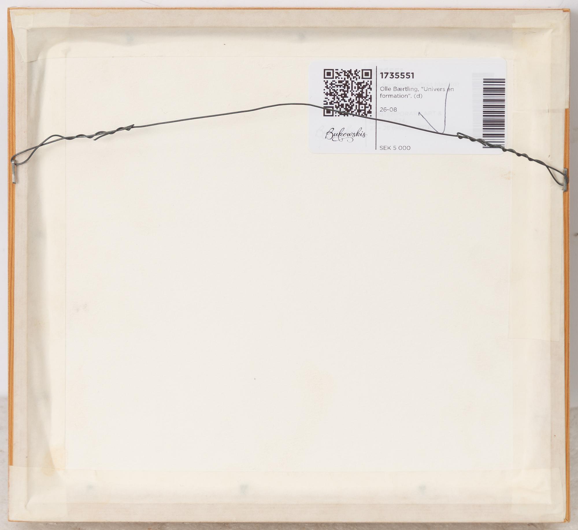Olle Bærtling, “Univers en formation”.
