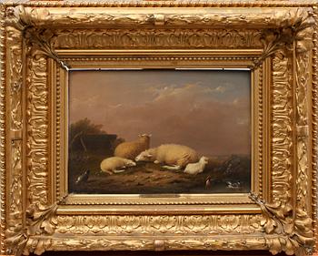 FRANZ VAN SEVERDONCK, olja på pannå, sign och otydl. dat 1873.