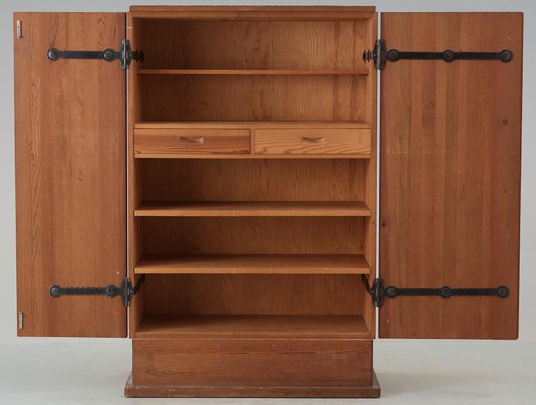 An Axel Einar Hjorth 'Lovö' stained pine cabinet, Nordiska Kompaniet, Sweden 1930's.