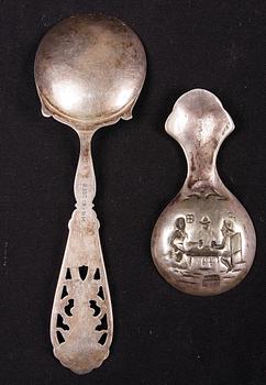 PARTI SILVER SAMT NYSILVER, 12 delar, sent 1800-tal till tidigt 1900-tal.