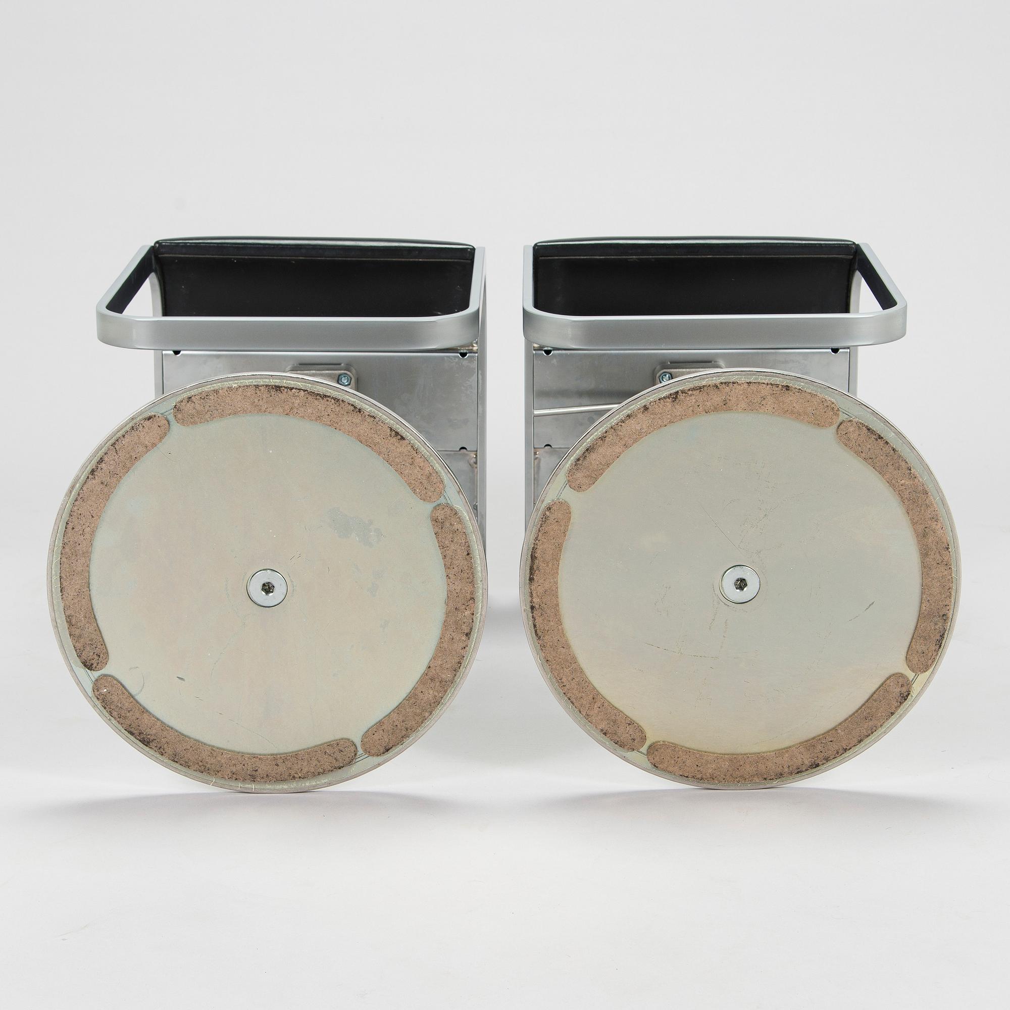 Shin & Tomoko Azumi, bar stools, 2 pcs, "Lem", LaPalma, Italy, 21st century.