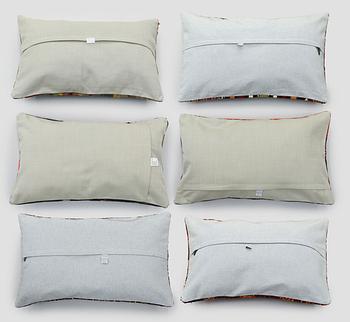 Six Kilim cushion covers, approx. 60 x 40 cm.