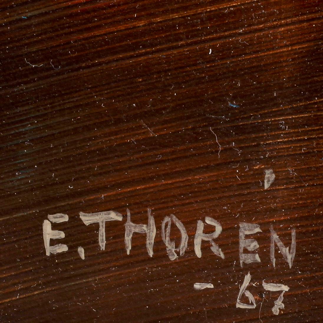 ESAIAS THORÉN, olja på pannå, signerad och daterad -67.