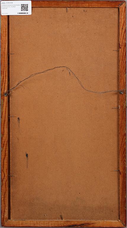 OIDENTIFIERAD KONSTNÄR, olja på pannå, otydligt signerad.