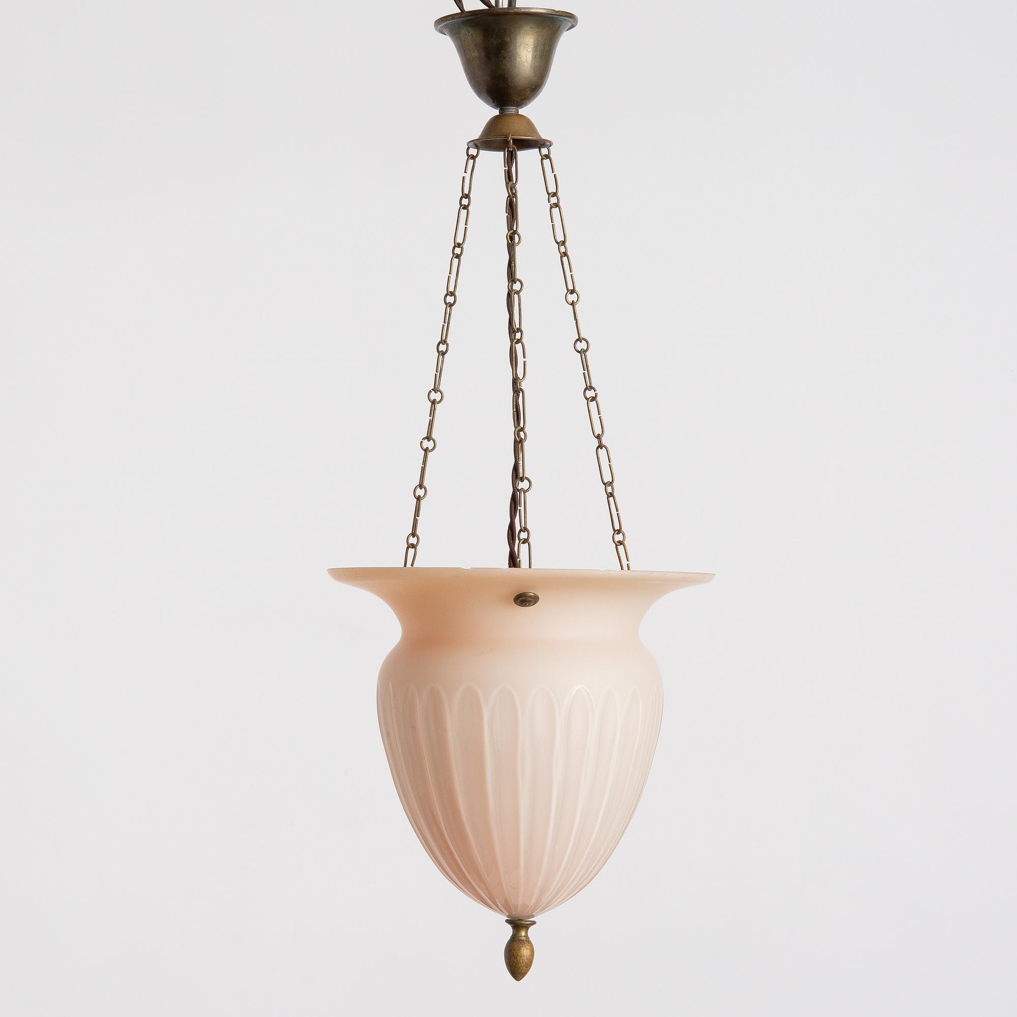 Ampel, kupa i glas från Rosdala, 1920/30-tal.