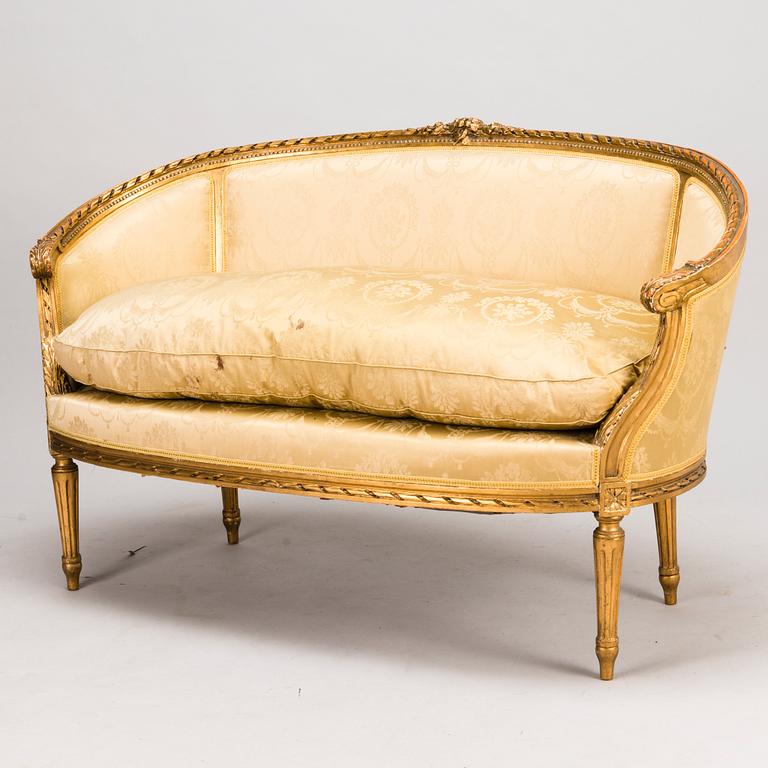 SOFFA, sk. badkarssoffa, gustaviansk stil, kring år 1900.