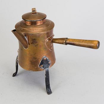 KAFFEKANNA, koppar, gustaviansk, sent 1700-tal.