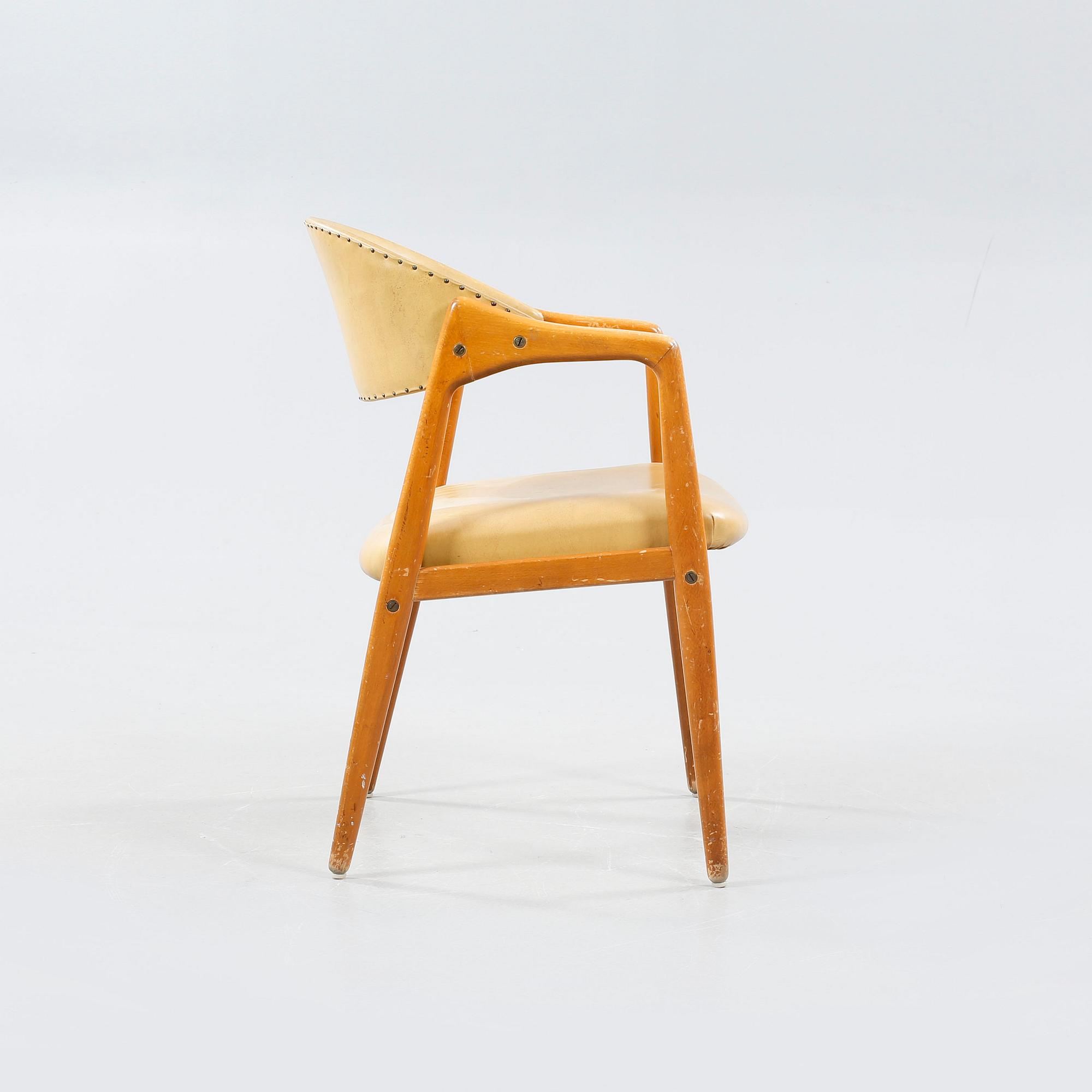 A arm chair by Yngve Ekström, "Puck/922", Gemla Fabrikers AB, Diö, designed in 1956.