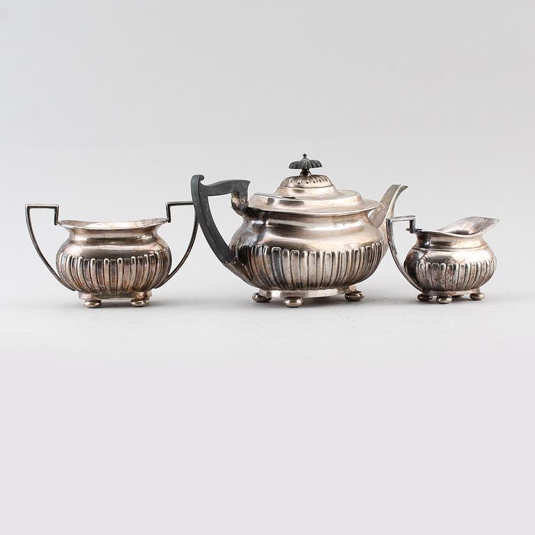 TESERVIS, 3 delar, pläter, Walker & Hall, Sheffield, 1800-talets andra hälft.