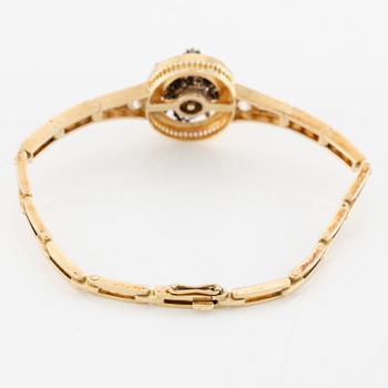 Bracelet, 18K gold and rose-cut diamonds.