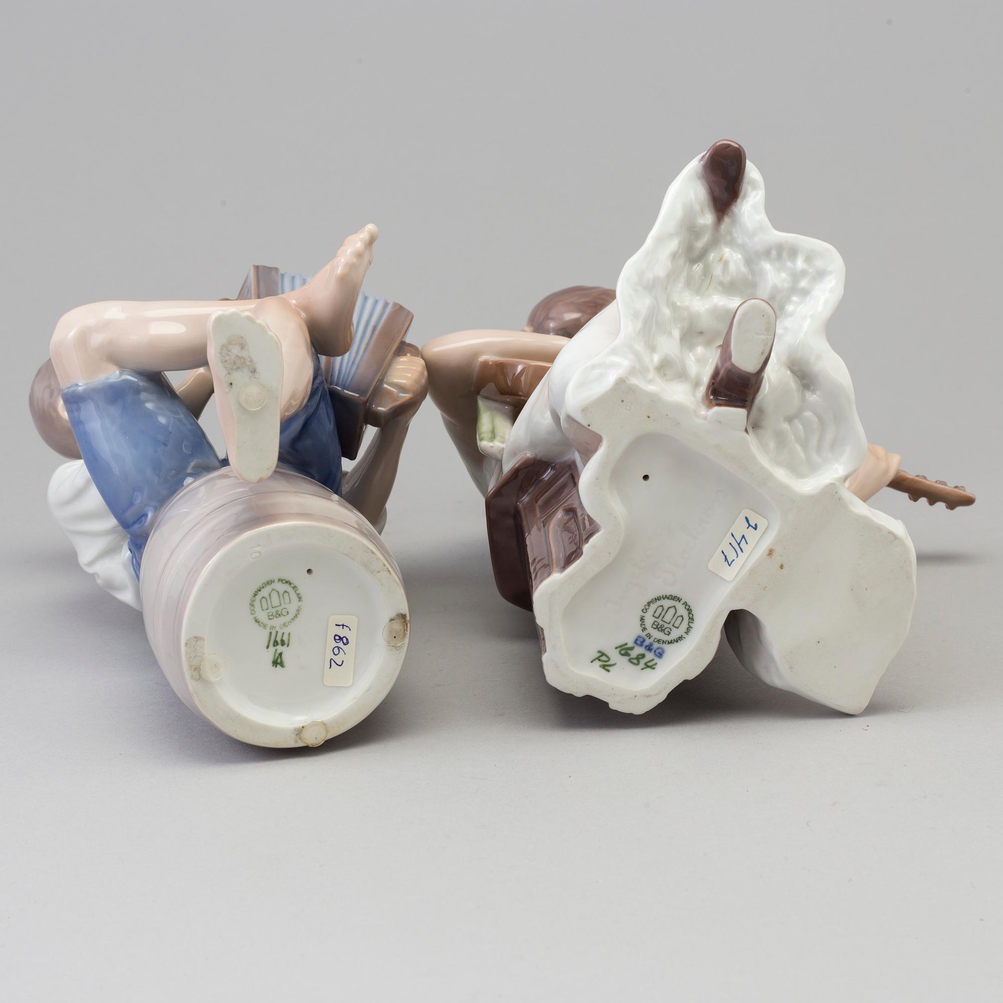 Two Bing & Gröndahl porcelain figure, Denmark, second half of the 20th century.
