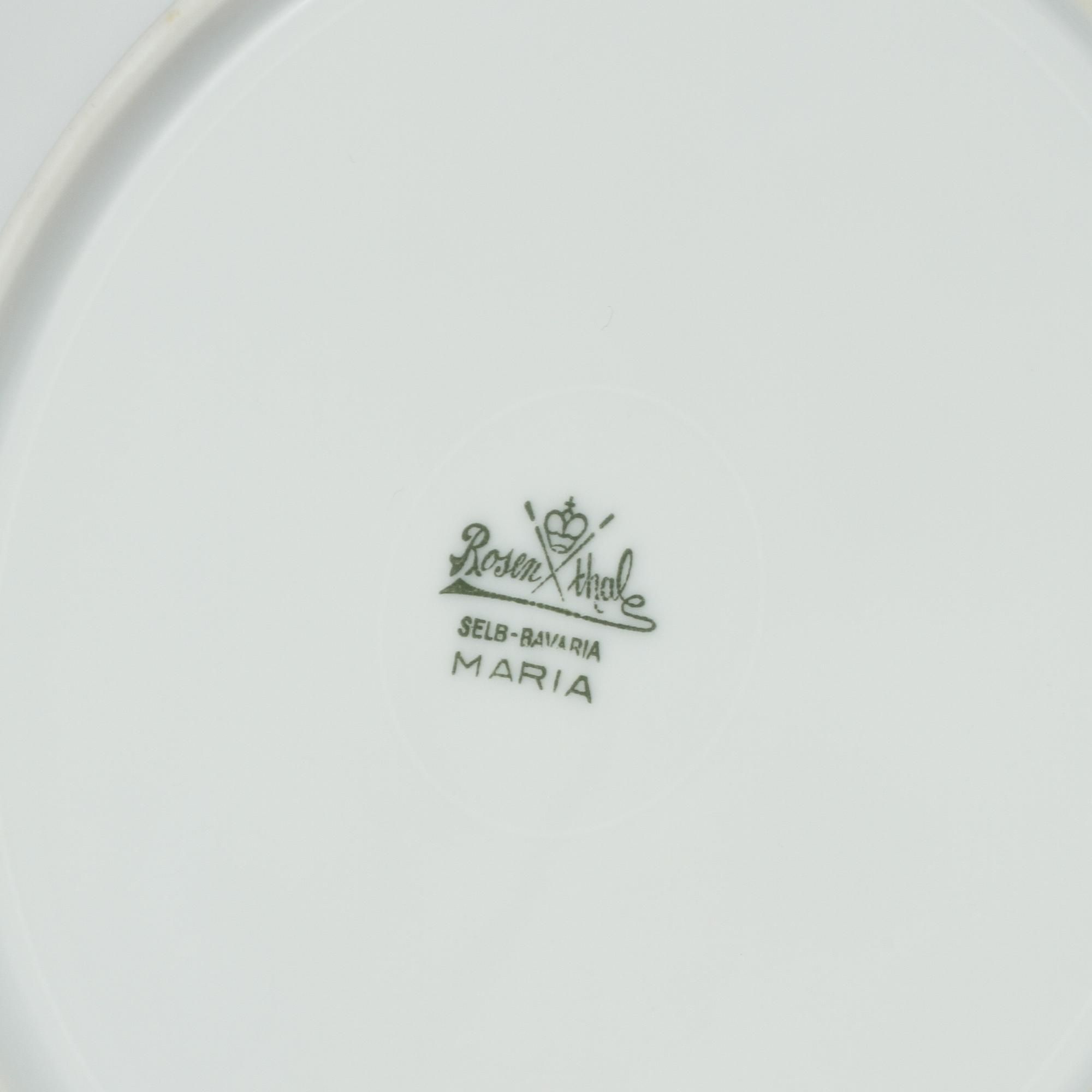 MATSERVIS, 42 delar, porslin, "Maria Björnbär", Rosenthal, Tyskland, 1900-talets andra hälft.