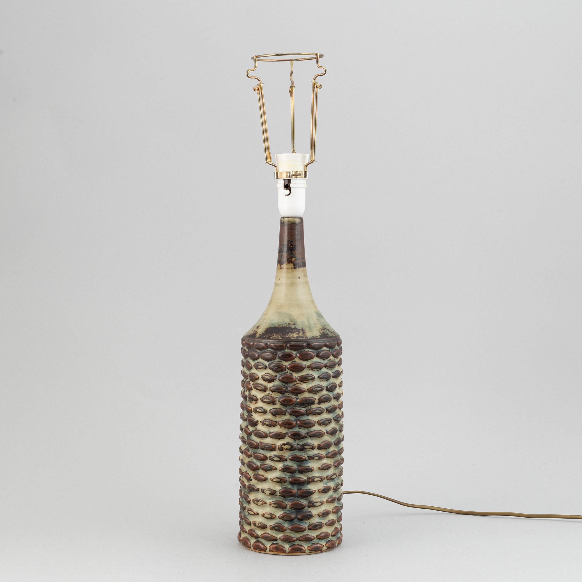 Axel Salto, a stoneware table lamp, Royal Copenhagen, Denmark, signed Salto.