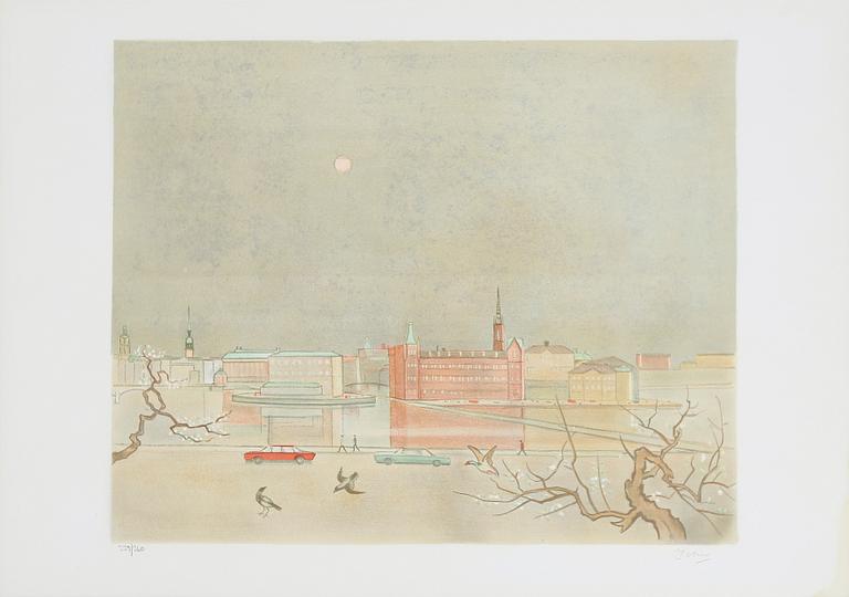 EINAR JOLIN, mapp, 10 st färglitografier, signerad och numrerade 339/360, AH Grafik AB Stockholm.