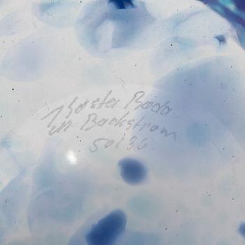 Monica Backström, Bowl, glass, "Spinning Wheel", Kosta Boda.
