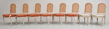 STOLAR, 8 st, Louis XV-stil, 1900-tal.