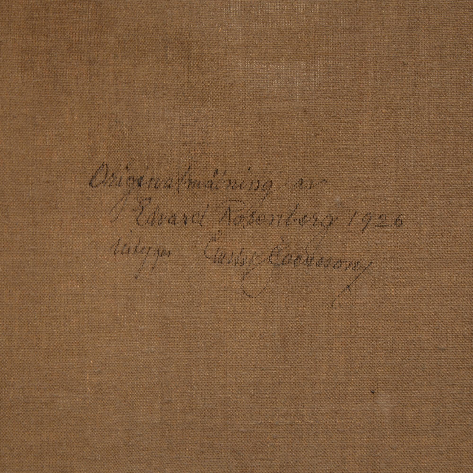 Edvard Rosenberg, olja på duk, signerad och daterad 1926.