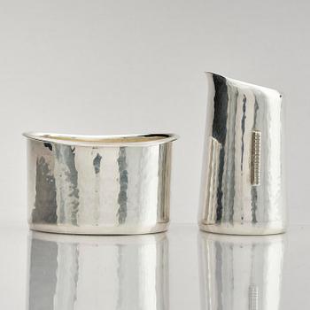 Ulf Trolle-Lindgren, a sterling silver three piece coffee set, Strömstad, Sweden 1967.
