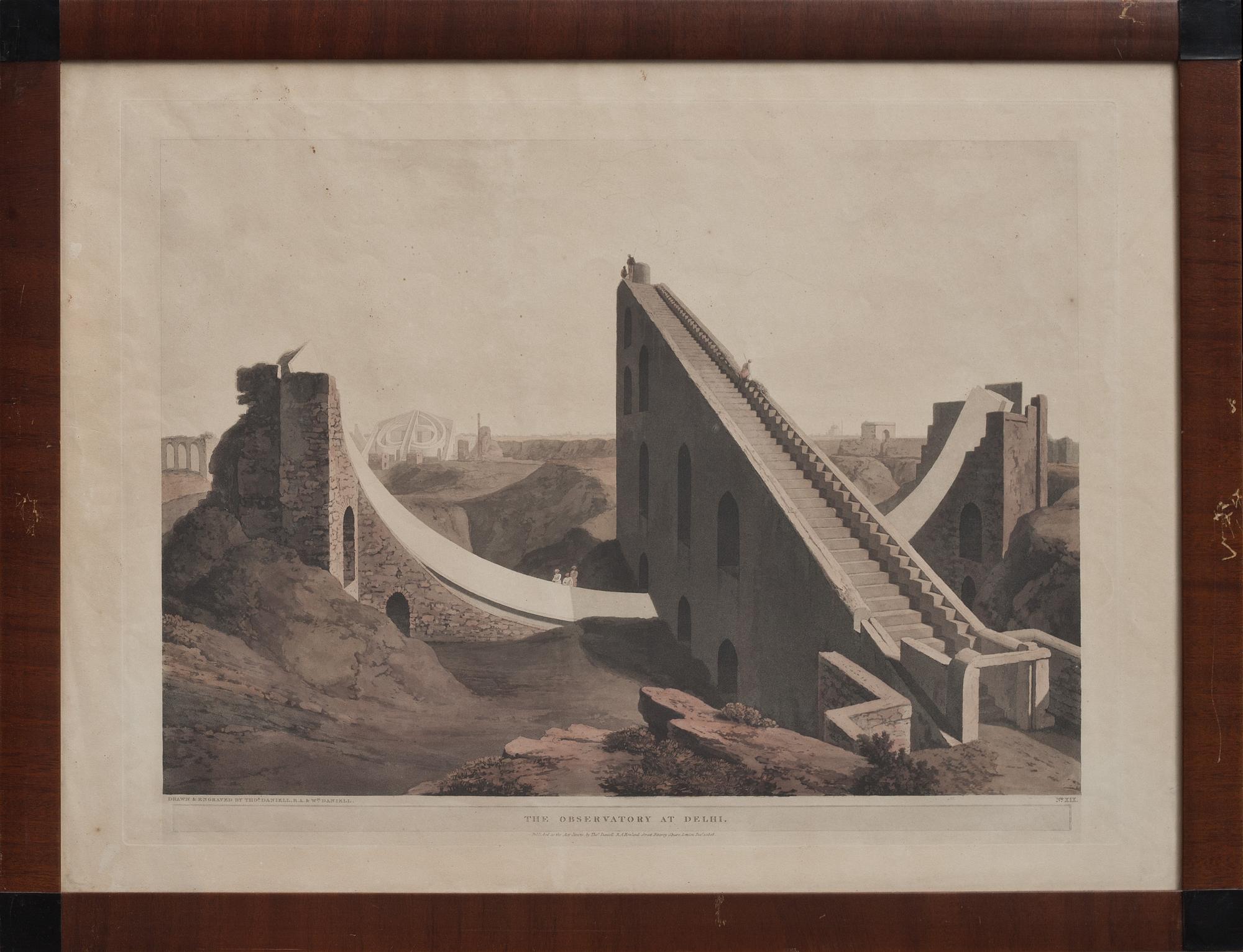 William Daniell, & Thomas Daniell, "The Observatory at Delhi", from: "Oriental Sceneray" (Plates XIX and XX).